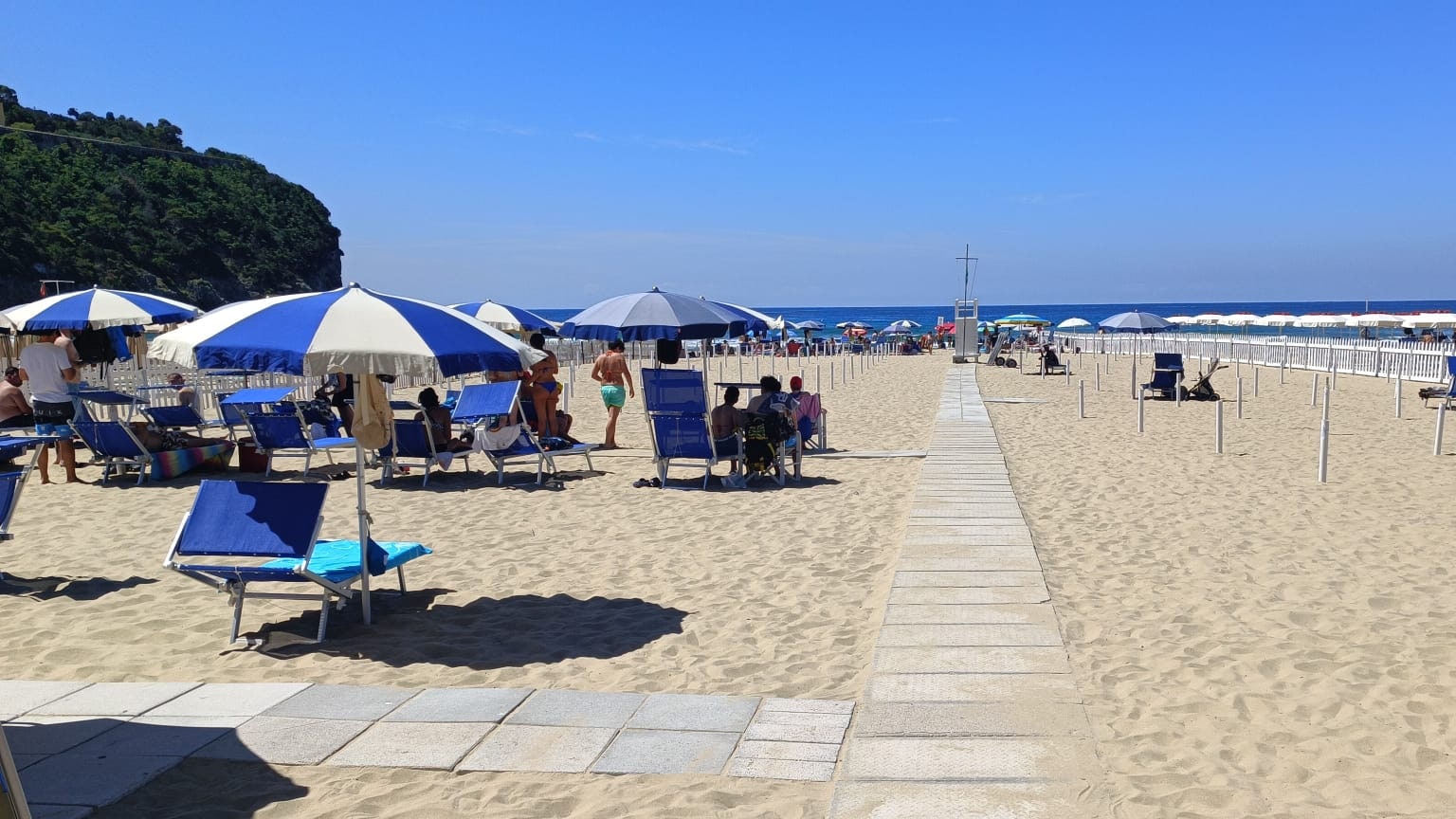 Spiaggia di Serapo e postazioni Elio Mare